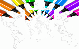 Imagen World Map Coloring For Kids