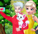 Elsa Couple Travel Selfie With Pet
