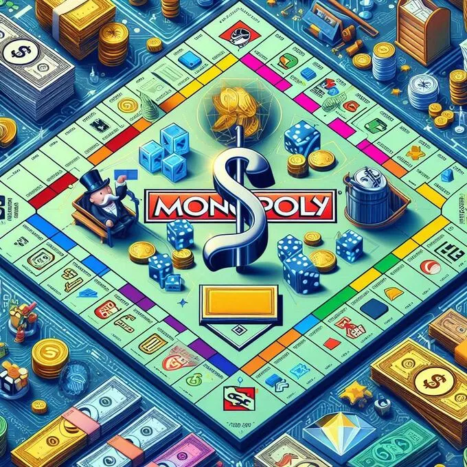 Jugadores compitiendo en una partida de Monopoly Online en una interfaz digital