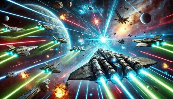 Imagen realista para el juego Space shooter attack