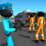 US Police Stickman Criminal Plane Transporter Game