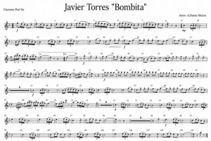 Partichela del pasodoble Javier Torres Bombita